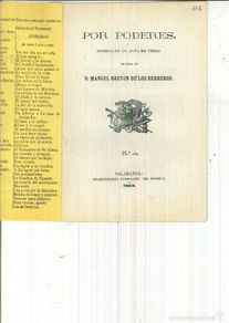 Libri antichi: POR PODERES. Manuel Bretón de los Herreros